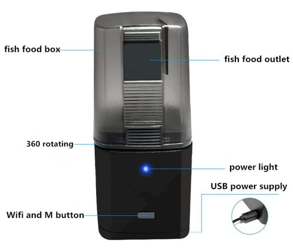 دستگاه هوشمند تغذیه ماهی آکواریوم - خانه هوشمند دونالیز تصویر پارامترها